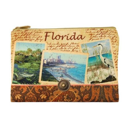 AMERICAWARE Americaware ZPFLA01 Florida Vintage Print Zip Pouch ZPFLA01